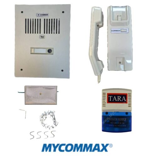 پکیج کامل آیفون صوتی کوماکس (Commax) اصل کره؛ شامل گوشی، قفل‌بازکن و ترانس اورجینال